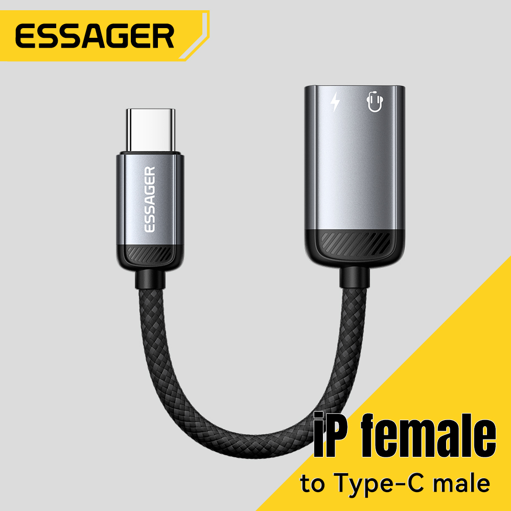 Wired Earphone Lightning - Kabel adapter audio typu C do