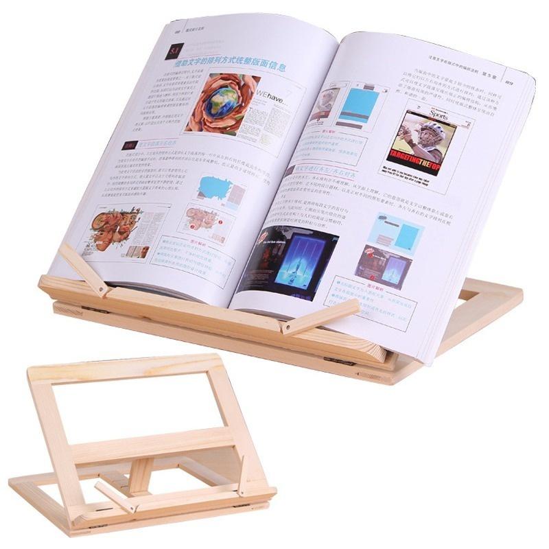 Tablet Lap Desk - 1 szt. Drewniany stojak na książki,