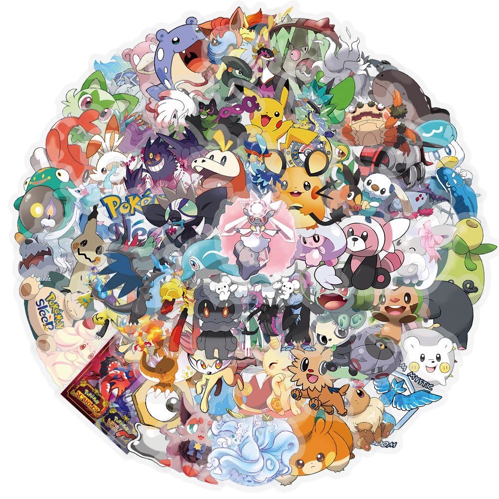 100 sztuk naklejek Pokémon, ur – Tablet Cute Accessories recenzja i cena