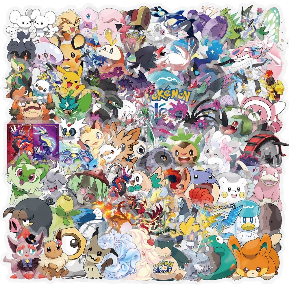 100 sztuk naklejek Pokémon, ur – Tablet Cute Accessories recenzja i cena