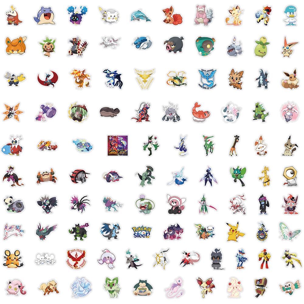 100 sztuk naklejek Pokémon, ur – Tablet Cute Accessories recenzja i cena